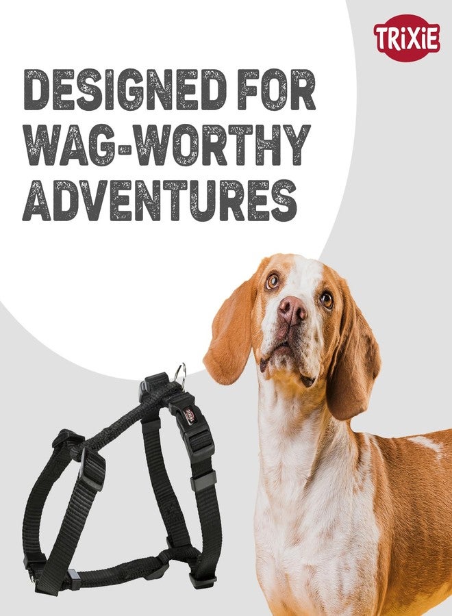 Trixie Premium H-Harness for Large Dogs - XL-XXL (85-130 cm), Adjustable Heavy-Duty Dog Harness, Black Dog Walking Harness - Image 2